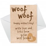 Happy Mothers Day Gift Card Dog Pet Gift For Doggy Mum