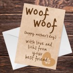 Happy Mothers Day Gift Card Dog Pet Gift For Doggy Mum