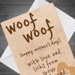 Happy Mothers Day Gift Card Dog Pet Gift For Doggy Mum