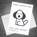 Happy Mothers Day Gift Card Dog Pet Gift Cute Mum