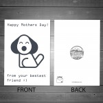 Happy Mothers Day Gift Card Dog Pet Gift Cute Mum