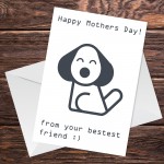 Happy Mothers Day Gift Card Dog Pet Gift Cute Mum