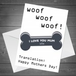 Happy Mothers Day Gift Card Dog Pet Gift Cute Doggy Cards