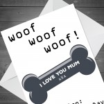 Happy Mothers Day Gift Card Dog Pet Gift Cute Doggy Cards