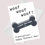 Happy Mothers Day Gift Card Dog Pet Gift Cute Doggy Cards