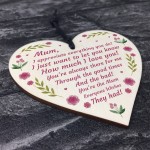 Mothers Day Gift Lockdown Gift for Mum Wooden Heart Thank You