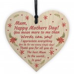 Gift For Mum Mothers Day Gift Lockdown Wooden Heart Thank You