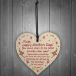 Gift For Mum Mothers Day Gift Lockdown Wooden Heart Thank You
