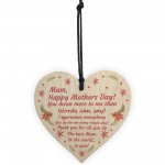Gift For Mum Mothers Day Gift Lockdown Wooden Heart Thank You