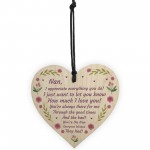 Mothers Day Gift Lockdown Gift for Nan Wooden Heart Thank You