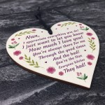 Mothers Day Gift Lockdown Gift for Nan Wooden Heart Thank You