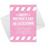 Funny Mothers Day Card For Mum Lockdown Isolation Design Rude