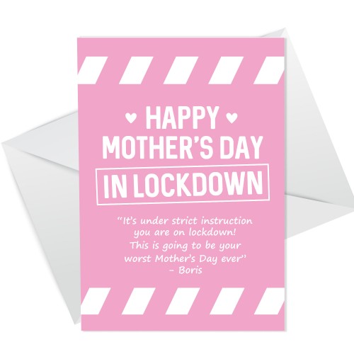 Funny Mothers Day Card For Mum Lockdown Isolation Design Rude