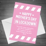 Funny Mothers Day Card For Mum Lockdown Isolation Design Rude