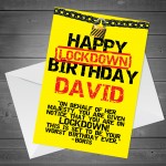 PERSONALISED Happy Lockdown Birthday Orders Worst Birthday Ever