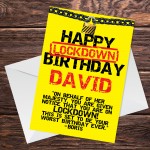 PERSONALISED Happy Lockdown Birthday Orders Worst Birthday Ever