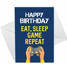 Gamer Birthday Card For Son Brother Grandson Novelty Birthday