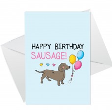 Funny Birthday Card For Mum Dad Auntie Uncle Dachshund Design
