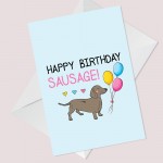Funny Birthday Card For Mum Dad Auntie Uncle Dachshund Design