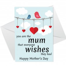 Novelty Mothers Day Card For Mum From Daughter Son Thank You