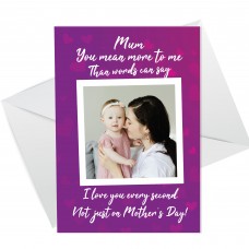 Mothers Day Personalised Card For Mum Custom Photo For Mum