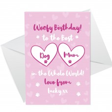 PERSONALISED Birthday Card For Mum Novelty Funny Dog Mum