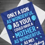 Birthday Card For Son Funny Humour Son Card From Mum Novelty
