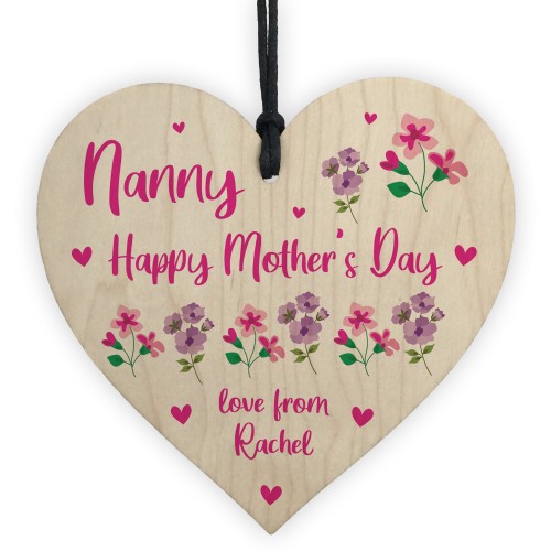 Mothers Day Gift Personalised Lockdown Nanny Gift Wood Heart