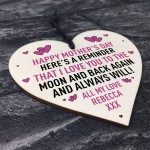 Mothers Day Gift PERSONALISED Wooden Heart Special Gift For Her
