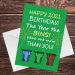 Funny 2021 Lockdown Birthday Card For Men Women Birthday Card