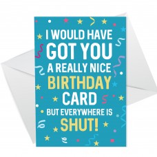 Funny Birthday Card For Men Women Joke Lockdown Design Card