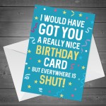 Funny Birthday Card For Men Women Joke Lockdown Design Card