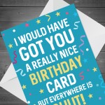 Funny Birthday Card For Men Women Joke Lockdown Design Card