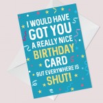 Funny Birthday Card For Men Women Joke Lockdown Design Card