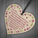Nan Thank You Gifts Wooden Heart Sign Mothers Day Birthday Gift