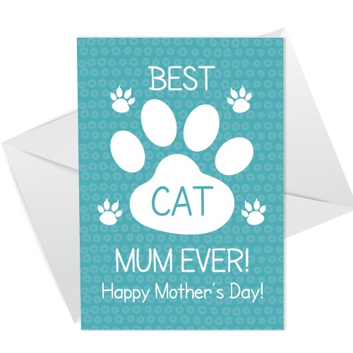 Funny Mothers Day Card From Cat Best Cat Mum Card For Cat Lover