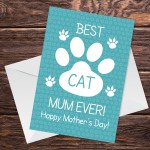 Funny Mothers Day Card From Cat Best Cat Mum Card For Cat Lover