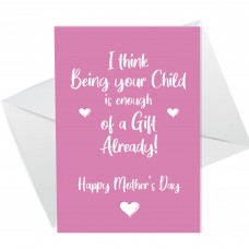 Funny Joke Mothers Day Card For Mum From Son Daughter Rude