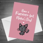 Funny Mothers Day Card PURRFECT Card From Cat For Cat Lover