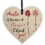 Wooden Heart Gift For Auntie Novelty Birthday Gift For Aunt Aunt