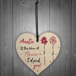 Wooden Heart Gift For Auntie Novelty Birthday Gift For Aunt Aunt