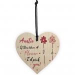 Wooden Heart Gift For Auntie Novelty Birthday Gift For Aunt Aunt