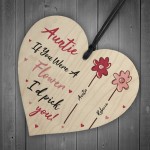 Wooden Heart Gift For Auntie Novelty Birthday Gift For Aunt Aunt