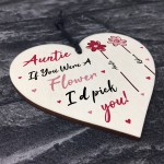 Wooden Heart Gift For Auntie Novelty Birthday Gift For Aunt Aunt