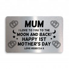 PERSONALISED 1st Mothers Day Gift From Daughter Son Wallet Card