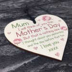 In Memory Plaque For Mum On Mothers Day Wood Flower