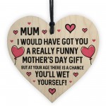 Funny Rude Mothers Day Gifts For Mum Novelty Wood Heart Mum