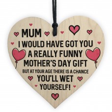 Funny Rude Mothers Day Gifts For Mum Novelty Wood Heart Mum