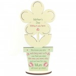 Mothers Day Memorial Gift For Mum Wooden Flower In Memory