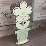 Mothers Day Memorial Gift For Mum Wooden Flower In Memory